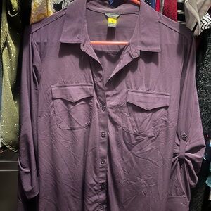 Women’s Purple Eddie Bauer button down Shirt size M